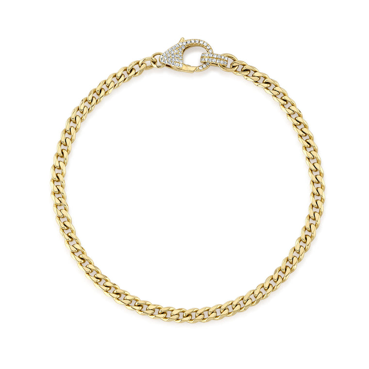 Cuban Link with Pave Clasp