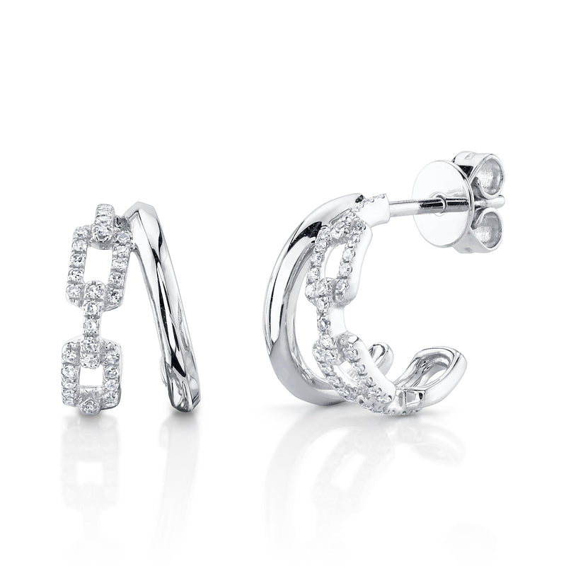 Chain Link Huggie - Pasha Fine Jewelry