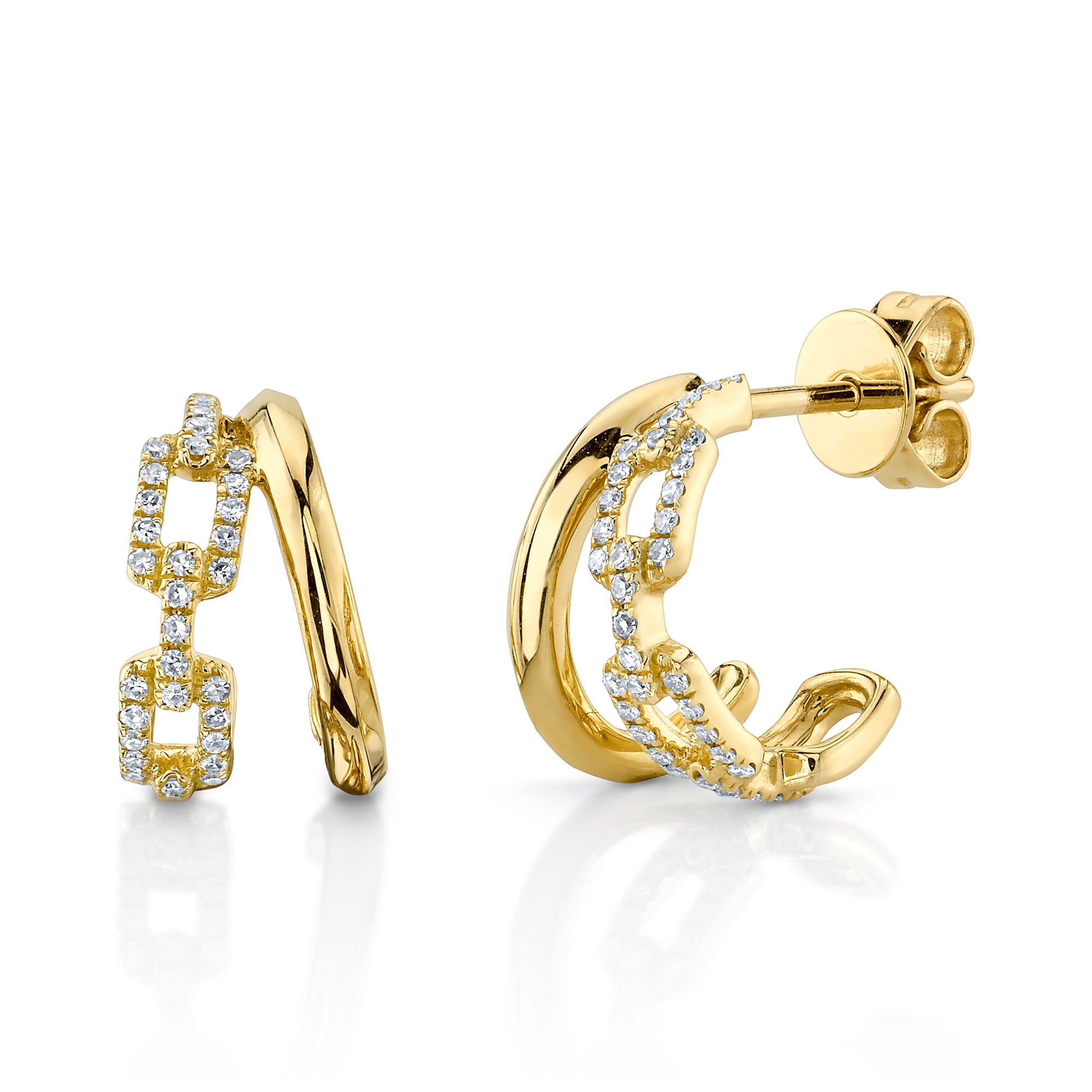 Chain Link Huggie - Pasha Fine Jewelry