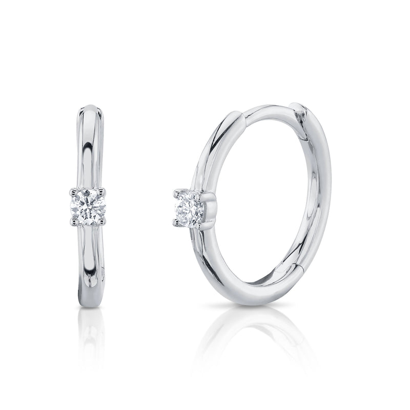 Single Diamond Huggie - Pasha Fine Jewelry