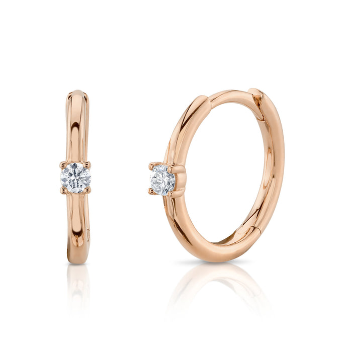 Single Diamond Huggie - Pasha Fine Jewelry