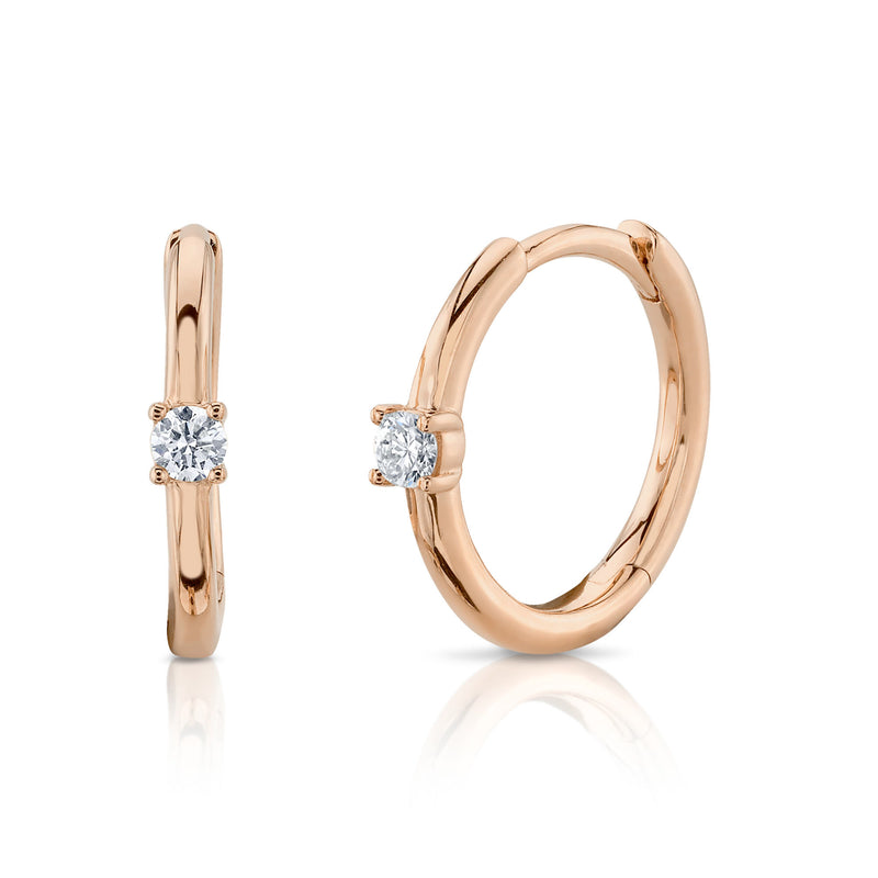 Single Diamond Huggie - Pasha Fine Jewelry