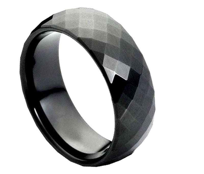 Black Tungsten Faceted - Pasha Fine Jewelry