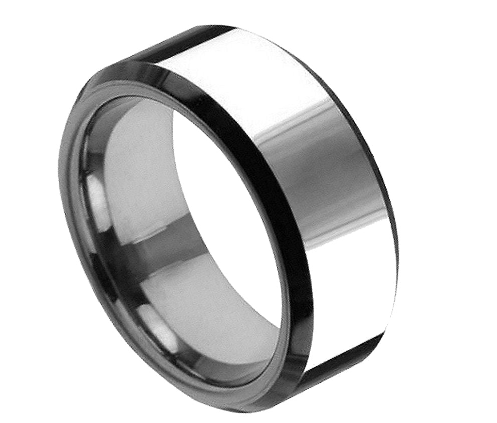 Flat High Polish (only the Beveled Edge is Black Enamel Plated) - Pasha Fine Jewelry