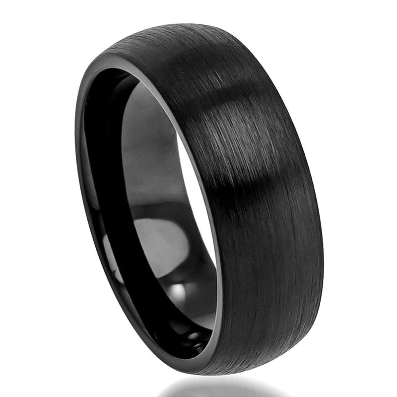 Black Tungsten Domed - Pasha Fine Jewelry