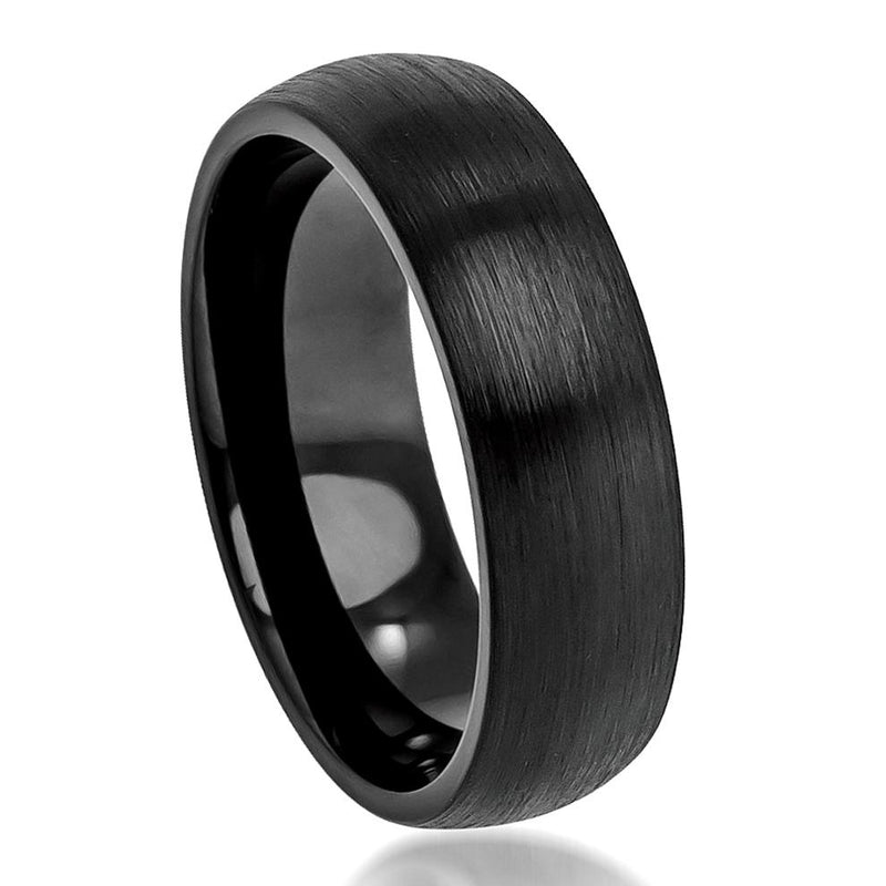 Black Tungsten Domed - Pasha Fine Jewelry