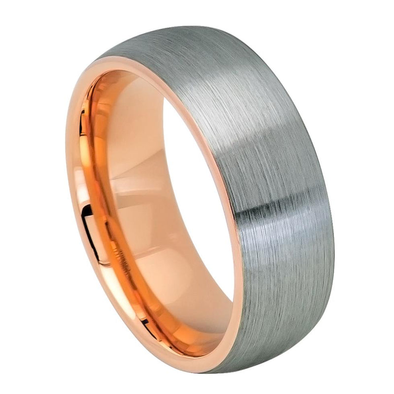 Brushed Center with Rose Sleeve - Pasha Fine Jewelry