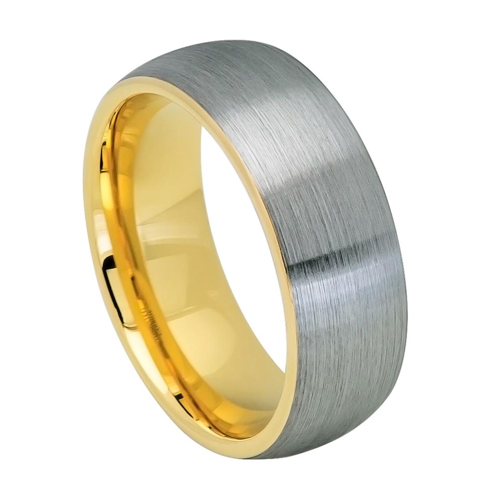 Brushed Center with Yellow Sleeve - Pasha Fine Jewelry