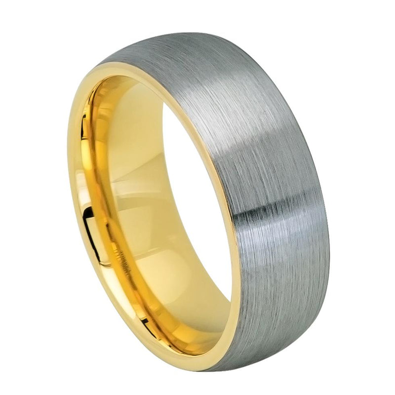 Brushed Center with Yellow Sleeve - Pasha Fine Jewelry
