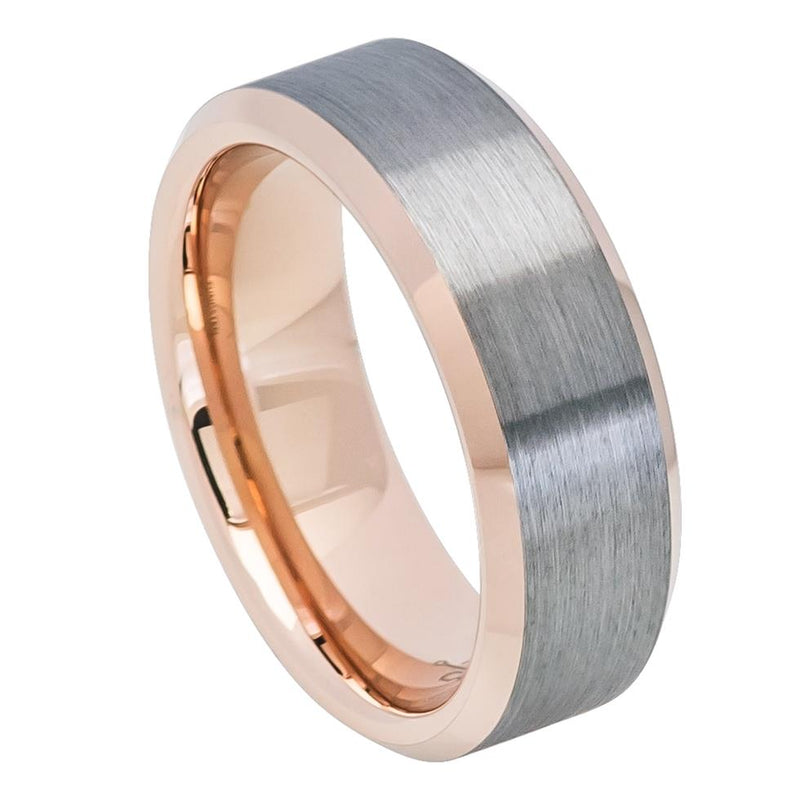 Brushed Center with Rose Sleeve - Pasha Fine Jewelry