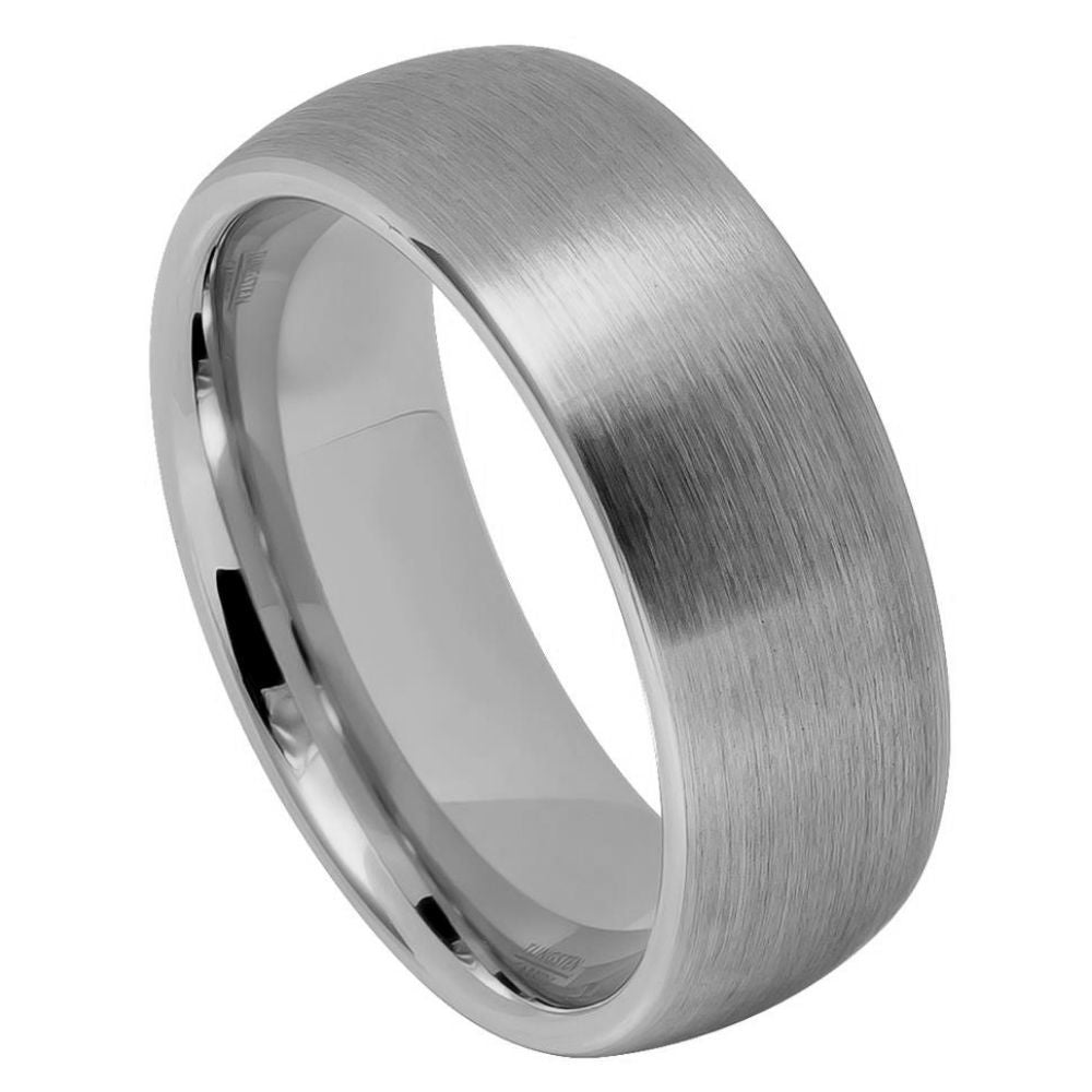 Brushed Domed Classic Style - Pasha Fine Jewelry