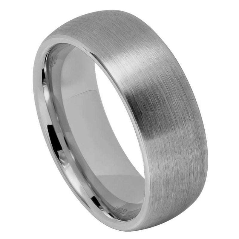 Brushed Domed Classic Style - Pasha Fine Jewelry