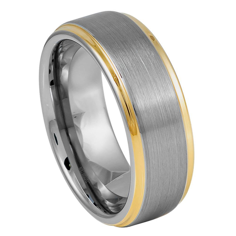 Brushed Center Yellow Edges - Pasha Fine Jewelry