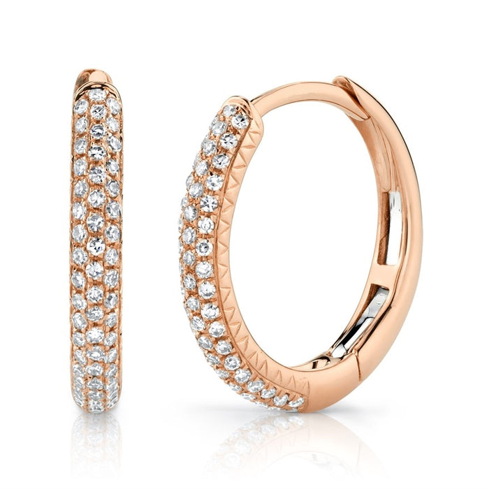 Micro Pave Hoops - Pasha Fine Jewelry