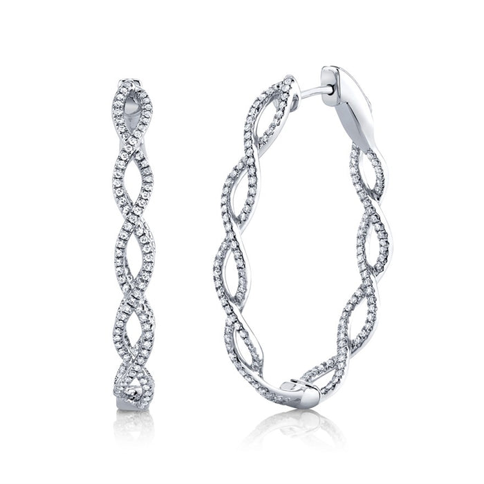 Infinity Oval Hoops - Pasha Fine Jewelry