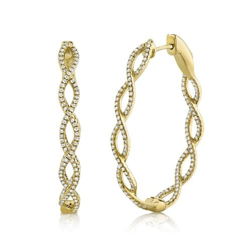 Infinity Oval Hoops - Pasha Fine Jewelry
