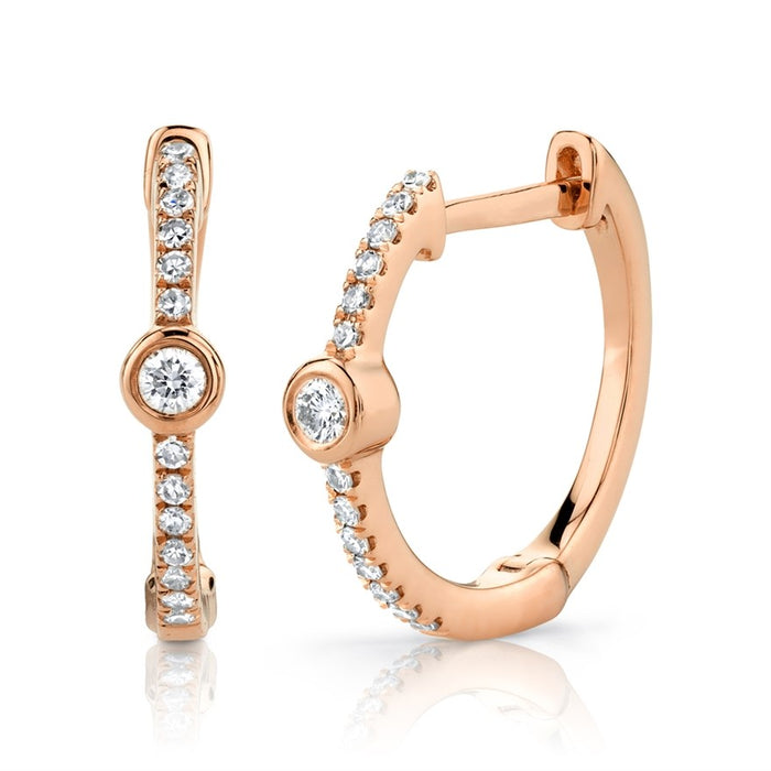 Single Bezel Huggie - Pasha Fine Jewelry