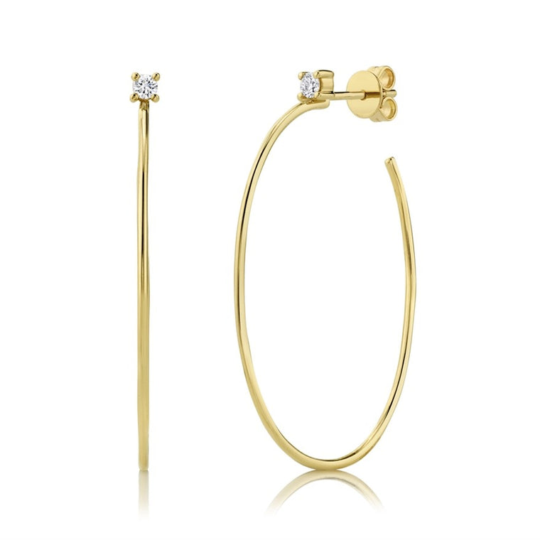 Solitaire Oval Hoop