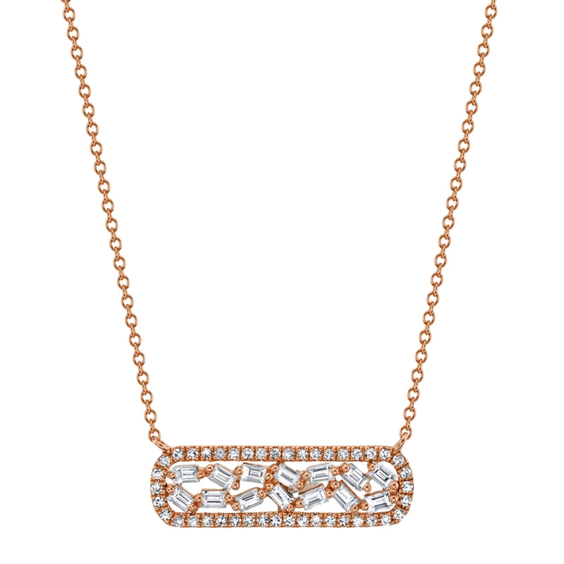 Baguette Bar Necklace - Pasha Fine Jewelry