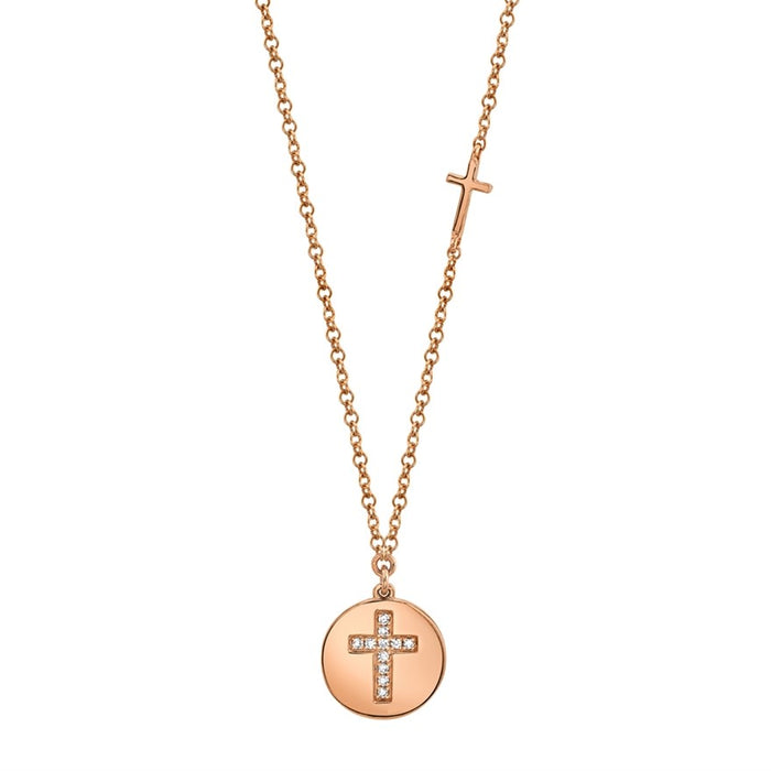 Double Cross Medallion - Pasha Fine Jewelry