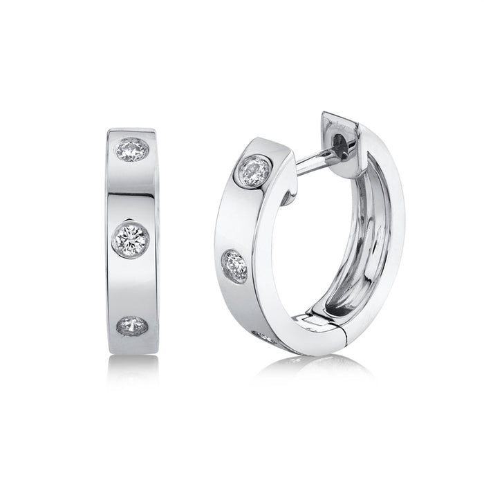 3 Stone Huggie - Pasha Fine Jewelry