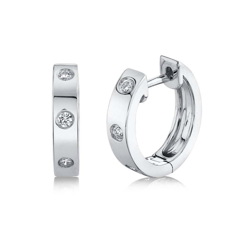 3 Stone Huggie - Pasha Fine Jewelry