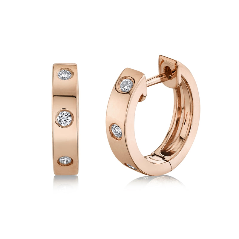 3 Stone Huggie - Pasha Fine Jewelry