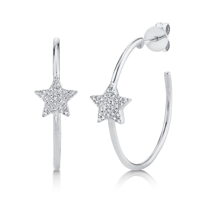 Star Hoops - Pasha Fine Jewelry