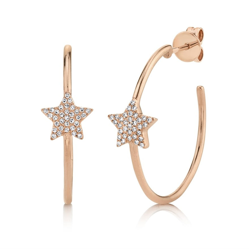 Star Hoops - Pasha Fine Jewelry