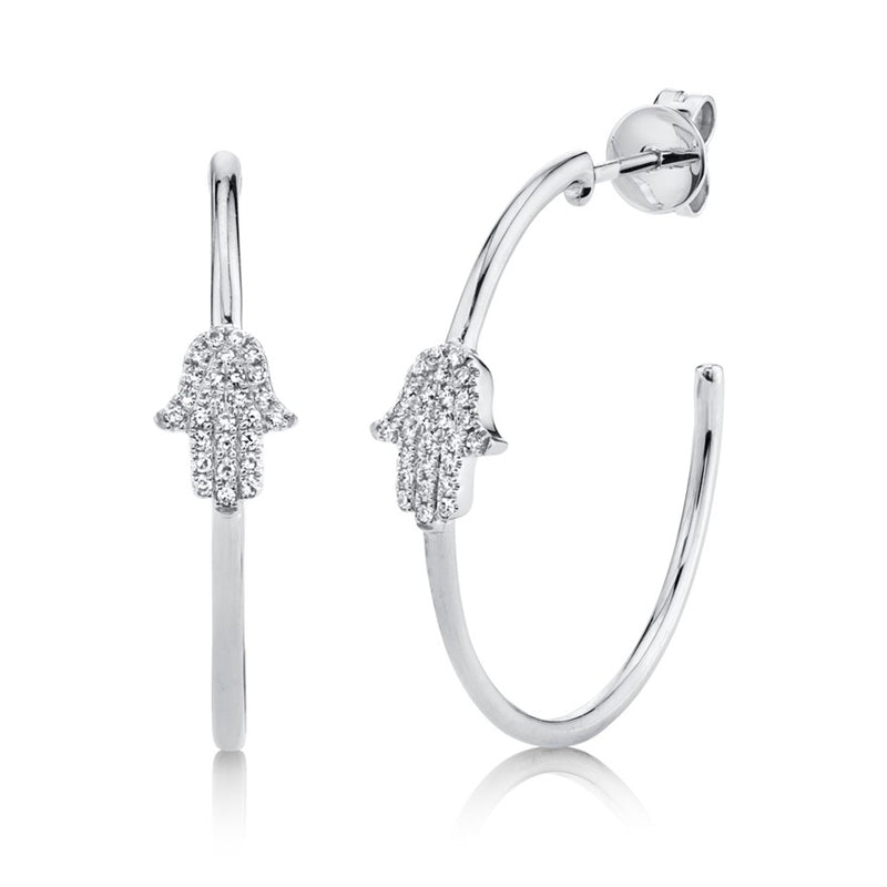 Hamsa Hoops - Pasha Fine Jewelry