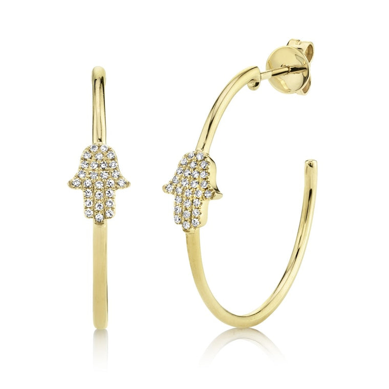 Hamsa Hoops - Pasha Fine Jewelry