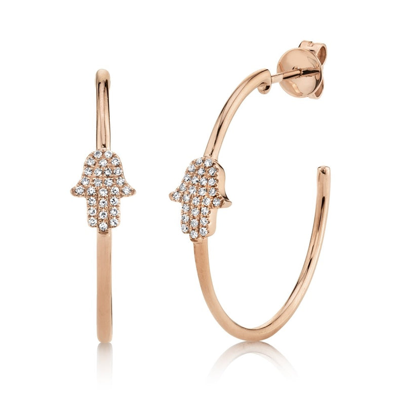 Hamsa Hoops - Pasha Fine Jewelry