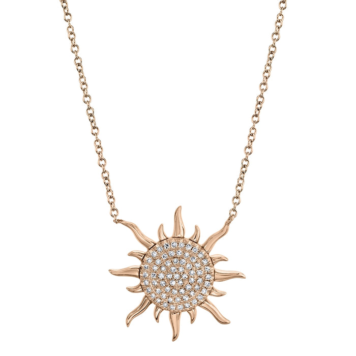 Pave Sun Necklace - Pasha Fine Jewelry