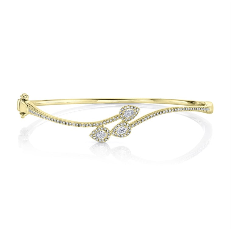 3 Pear Diamond Bangle