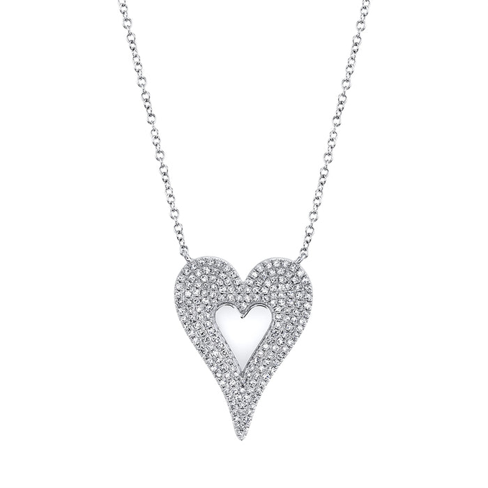 Pave Heart Necklace - Pasha Fine Jewelry