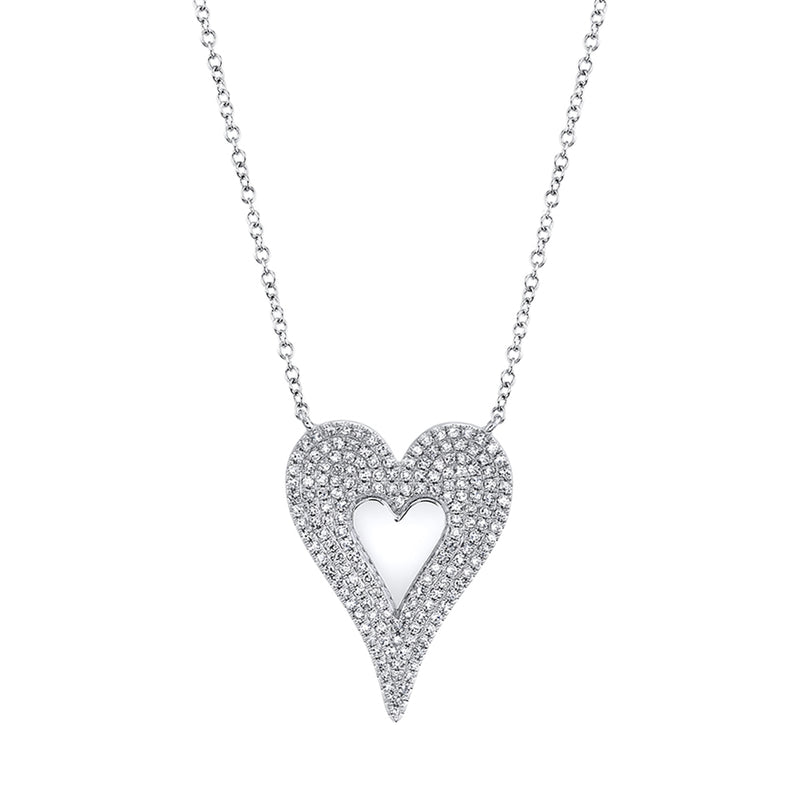 Pave Heart Necklace - Pasha Fine Jewelry