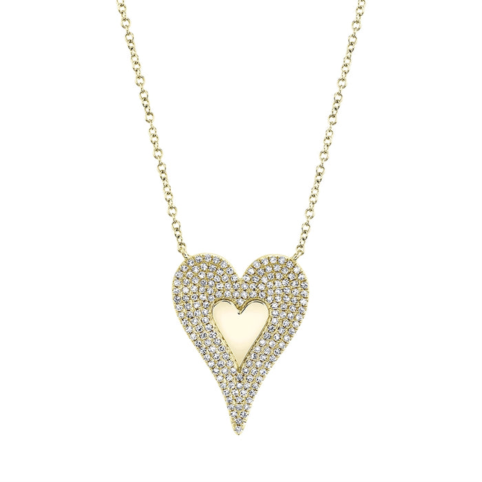 Pave Heart Necklace - Pasha Fine Jewelry