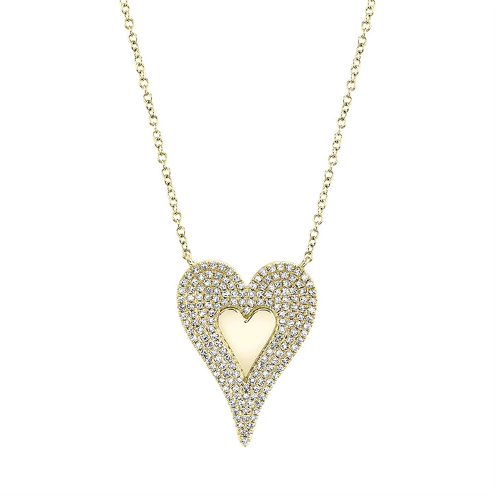 Pave Heart Necklace - Pasha Fine Jewelry