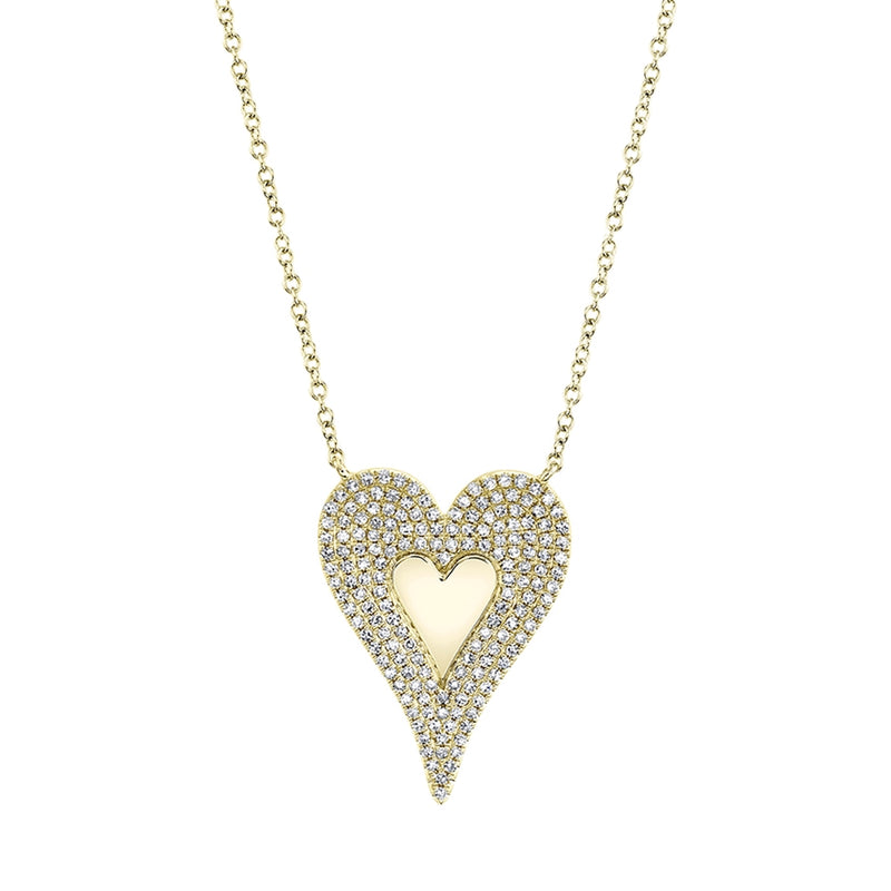Pave Heart Necklace - Pasha Fine Jewelry