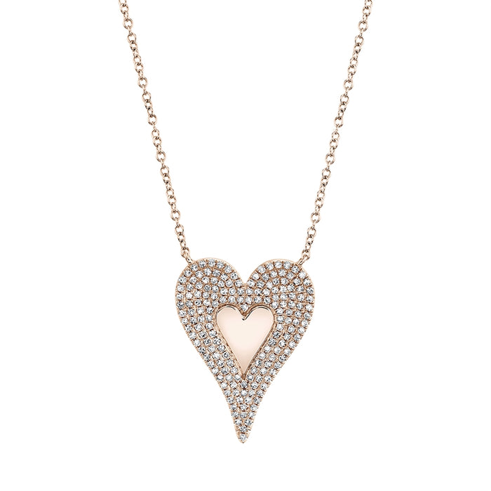 Pave Heart Necklace - Pasha Fine Jewelry