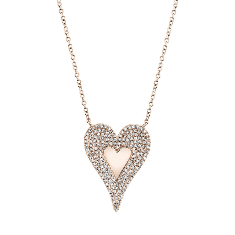 Pave Heart Necklace