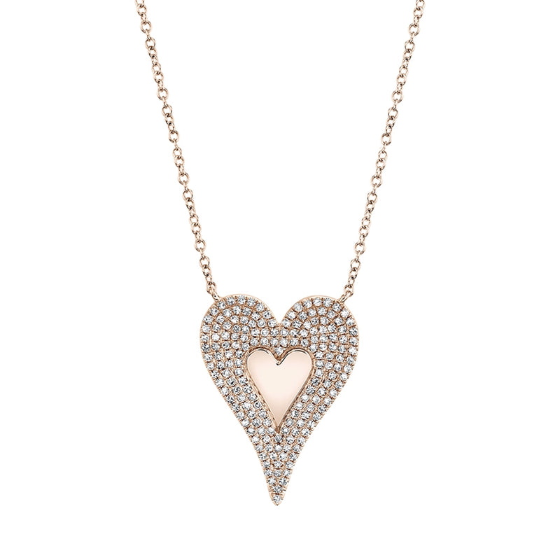 Pave Heart Necklace - Pasha Fine Jewelry