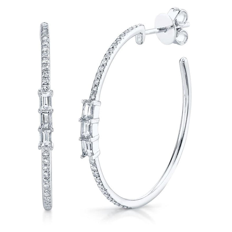 Baguette Hoops - Pasha Fine Jewelry
