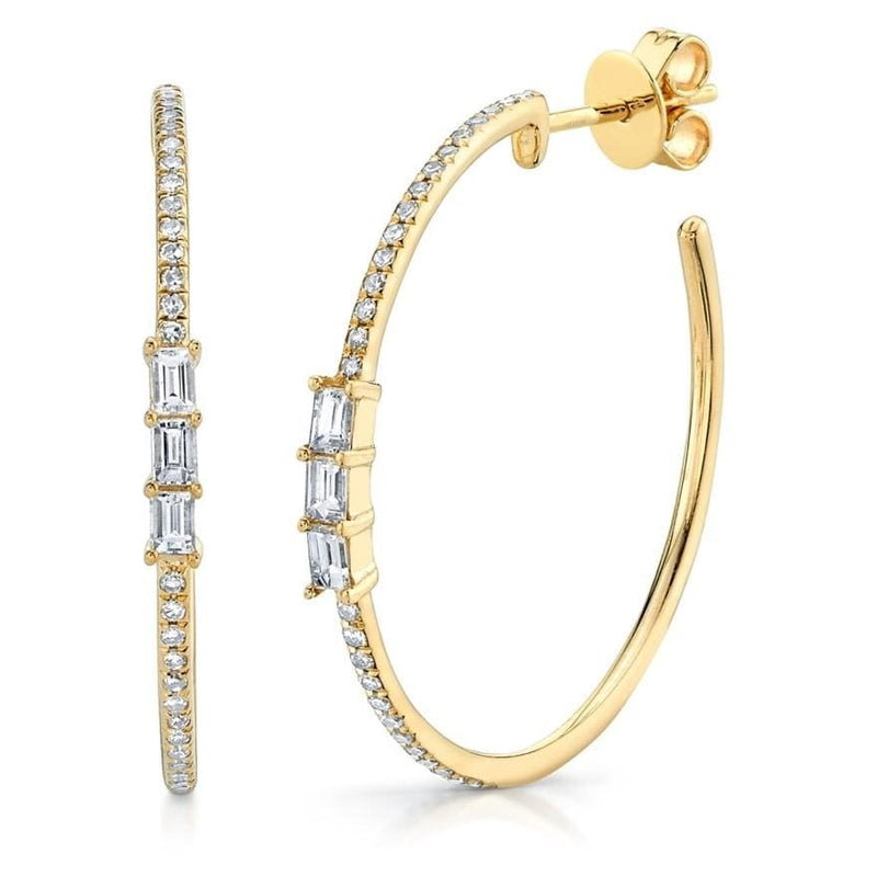 Baguette Hoops - Pasha Fine Jewelry