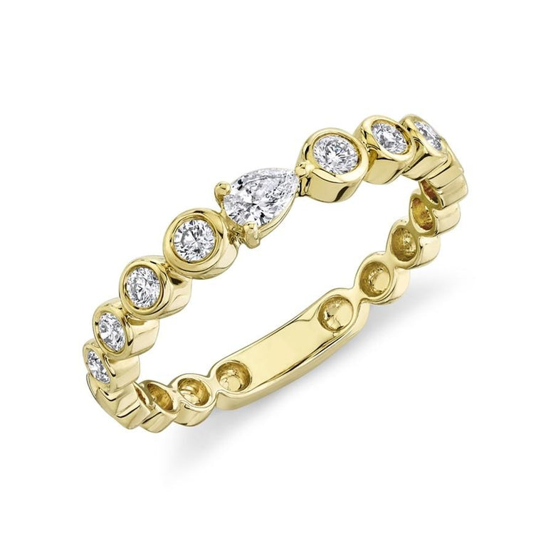 Pear and Round Diamond Ring
