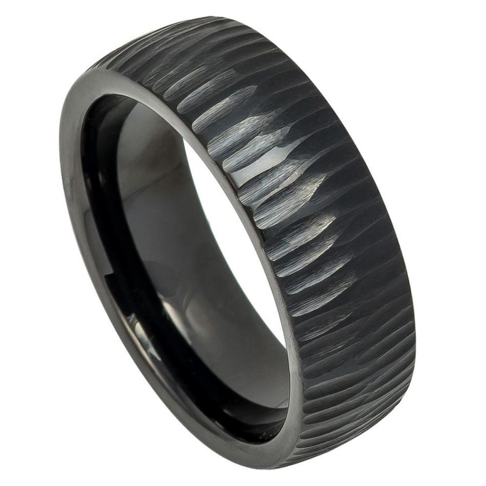 Black Tree Bark Band - Pasha Fine Jewelry