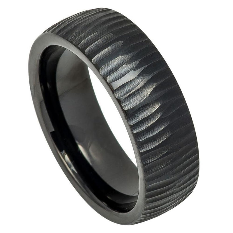 Black Tree Bark Band - Pasha Fine Jewelry