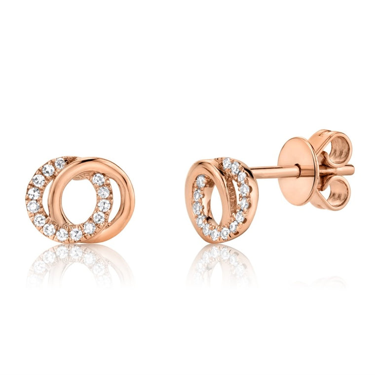 Double Cirlce Studs - Pasha Fine Jewelry