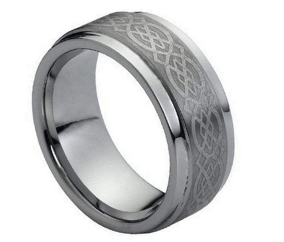 Celtic Pattern with Brushed Center - Pasha Fine Jewelry