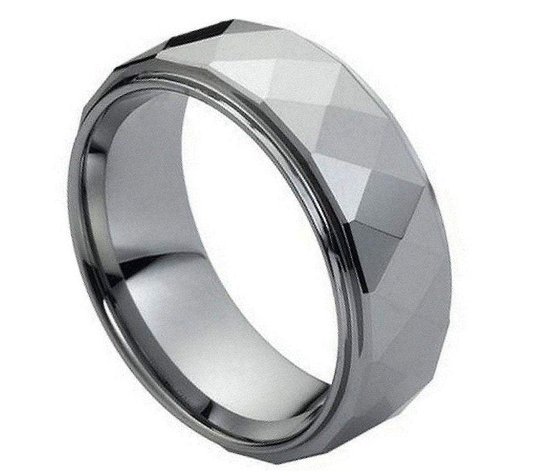 Domed Faceted with Stepped Edge - Pasha Fine Jewelry